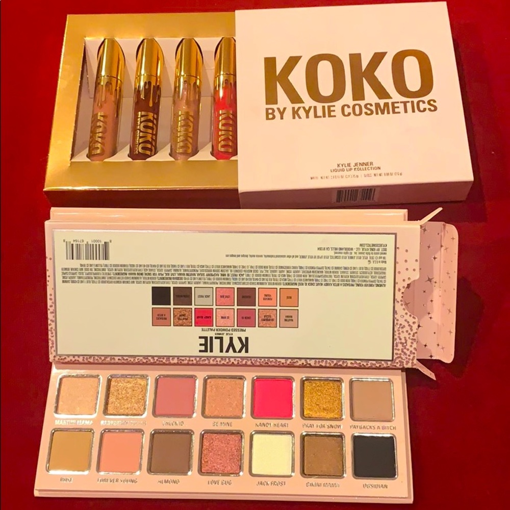 Kylie Jenner eyeshadow palette &Koko Lip glosses